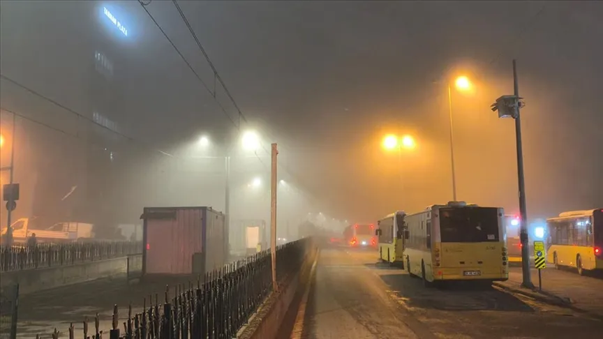 В некоторых районах Стамбула наблюдался туман